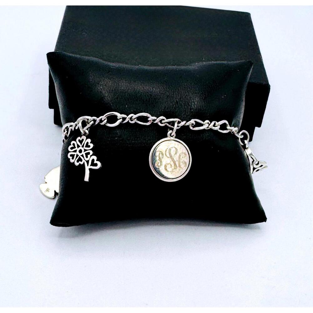 Vintage James Avery sterling silver 5 charm chain link bracelet
